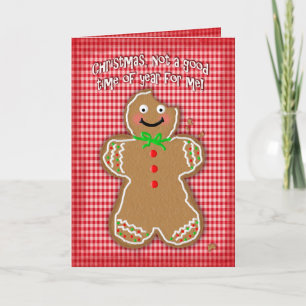 Kerstmis, Humor, Beet in het Man van de Peperkoek Kaart