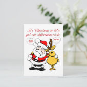 Kerstmis Humor: Stop gevechten en reconcile Funny Briefkaart (Staand voorkant)