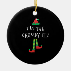 Kerstmis I_m Het Shirt Grumpy Elf Keramisch Ornament