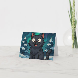 Kerstmis IJslandse Yule Cat Bedankkaart