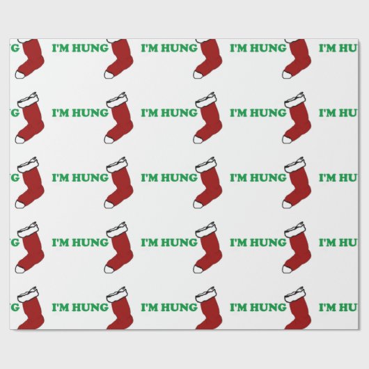 Kerstmis.. ik ben gek op m'n kerstfeest cadeaupapier (Vlak)