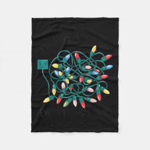 Kerstmis Ik ben prima Alles is prima Verwarde Kers Fleece Deken