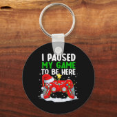 Kerstmis Ik pauzeerde mijn spel om hier leuke game Sleutelhanger (Voorkant)
