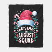 Kerstmis in augustus Squad Grappige Zomer Kerstmis Fleece Deken (Voorkant)