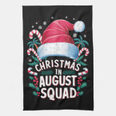 Kerstmis in augustus Squad Grappige Zomer Kerstmis Theedoek (Verticaal)