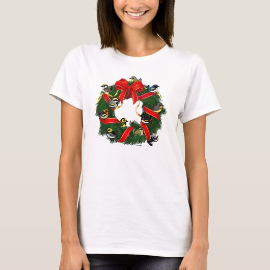 Kerstmis in Birdorable Warblers T-shirt (Voorkant)