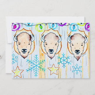 Kerstmis in Buffalo Sneeuwvlok Kaart