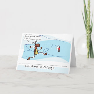 Kerstmis in Chicago Feestdagen Kaart