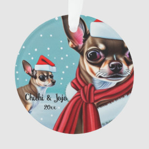 Kerstmis in Chihuahua, Santa Dog Ornament