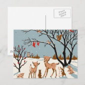 Kerstmis in de Bossen Feestdagenkaart (Voorkant / Achterkant)