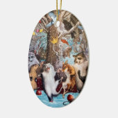 Kerstmis in de Bossen Funny Animal Ornament (Links)