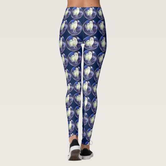 Kerstmis in de Grote Pyreneeën Leggings (Achterkant)