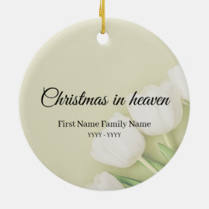Kerstmis in de hemel herdenking ornament tulp