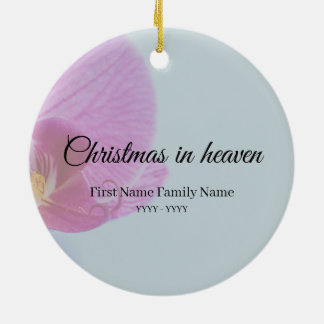 Kerstmis in de hemel herdenkingsornament blauwe or keramisch ornament