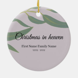 Kerstmis in de hemel herdenkingsornament eucalyptu keramisch ornament
