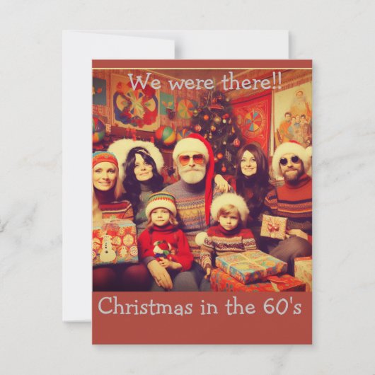 Kerstmis in de jaren '60, explosie uit het verlede notitiekaartje (Voorkant)