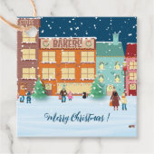 Kerstmis in de Labels van de Town Favor Gift (Voorkant)