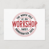 Kerstmis in de Noordpool Feestdagenkaart (Voorkant)