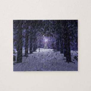 Kerstmis in de Pines Puzzle Legpuzzel