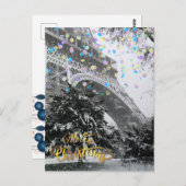 Kerstmis in de stad. briefkaart (Voorkant / Achterkant)