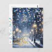 Kerstmis in de stad. briefkaart (Voorkant / Achterkant)