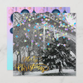 Kerstmis in de stad. Flat Card (Voorkant / Achterkant)