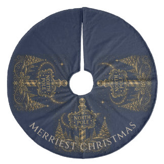 Kerstmis in de sterren | Noordpool Fleece Kerstboom Rok