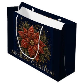Kerstmis in de sterren Poinsettia Groot Cadeauzakje