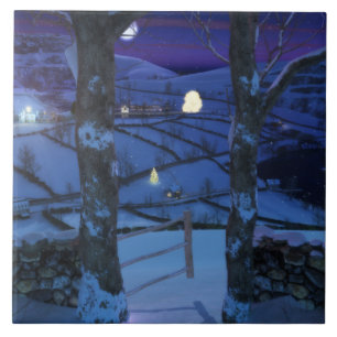 Kerstmis in de Tegel van de glen-decoratie Tegeltje