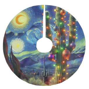 Kerstmis in de woestijn Zuidwest Saguaro Cactus Kerstboom Rok