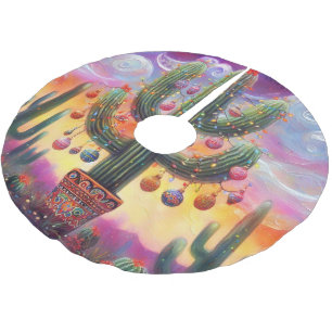 Kerstmis in de woestijn Zuidwest Saguaro Cactus Kerstboom Rok