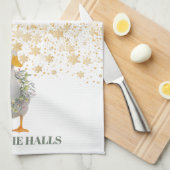 Kerstmis in de zalen theedoek (Quarter Fold)