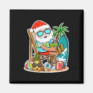 Kerstmis in de zomer in juli - Tropische Kerstman Magneet