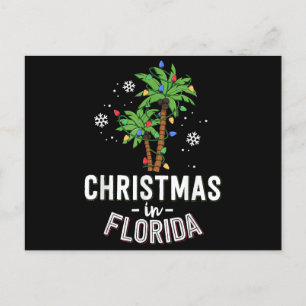 Kerstmis in Florida decimeert de palmboomfamilie v Briefkaart