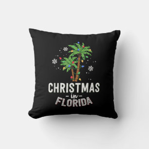 Kerstmis in Florida decimeert de palmboomfamilie v Kussen