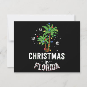 Kerstmis in Florida Deck de palmbomen Gezinsvakant Feestdagenkaart