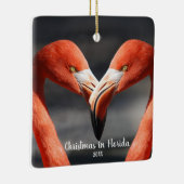 Kerstmis in Florida Flamingo Love Ornament (Rechts)