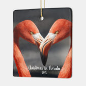 Kerstmis in Florida Flamingo Love Ornament (Links)