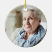 Kerstmis in Heaven Memorial Foto Keramisch Ornament (Achterkant)