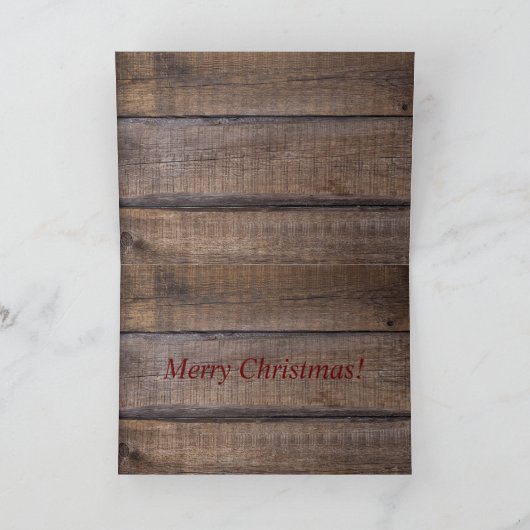 Kerstmis in het Boerderij Rustic Barn Feestdagen Kaart (Binnen)