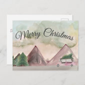 Kerstmis in het Briefkaart van de bergen (Voorkant / Achterkant)