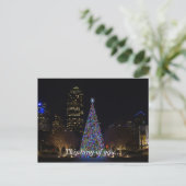 Kerstmis in het centrum van Dallas Briefkaart (Staand voorkant)