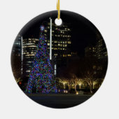 Kerstmis in het centrum van Dallas Keramisch Ornament (Achterkant)