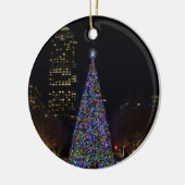 Kerstmis in het centrum van Dallas Keramisch Ornament (Links)