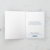 Kerstmis in het dorp in de winter kaart (Binnen)