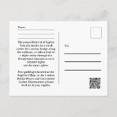 Kerstmis in het Engels dorp Briefkaart (Achterkant)