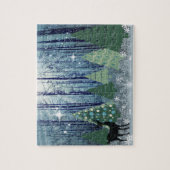 Kerstmis in het Forest Design Jigzaag Puzzle Legpuzzel (Verticaal)