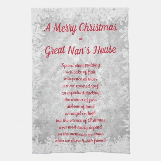 Kerstmis in het Great Nan House Kitchen Towels Theedoek (Verticaal)