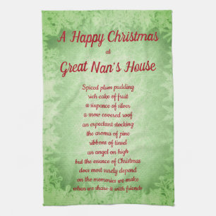 Kerstmis in het Great Nan House Kitchen Towels Theedoek