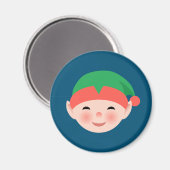 Kerstmis in het groene Pet op blauw Magneet (Voorkant / Achterkant)